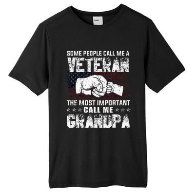 Veteran Most Important Call Me Grandpa Fathers Day Tall Fusion ChromaSoft Performance T-Shirt