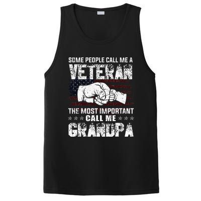 Veteran Most Important Call Me Grandpa Fathers Day PosiCharge Competitor Tank