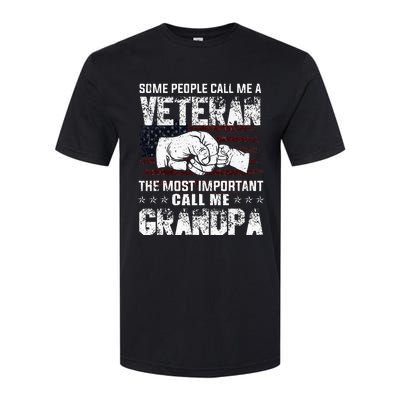 Veteran Most Important Call Me Grandpa Fathers Day Softstyle CVC T-Shirt