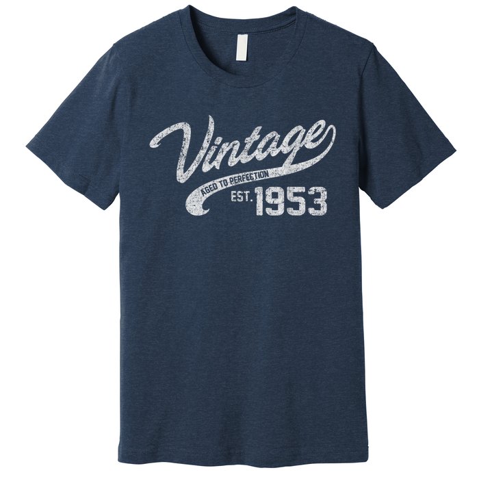 Vintage Made In 1953 65th Birthday Present Gift Premium T-Shirt