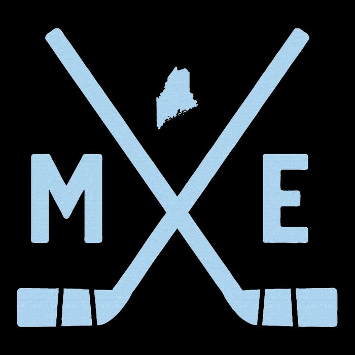 Vintage Maine Ice Hockey Sticks State Outline Bucket Hat