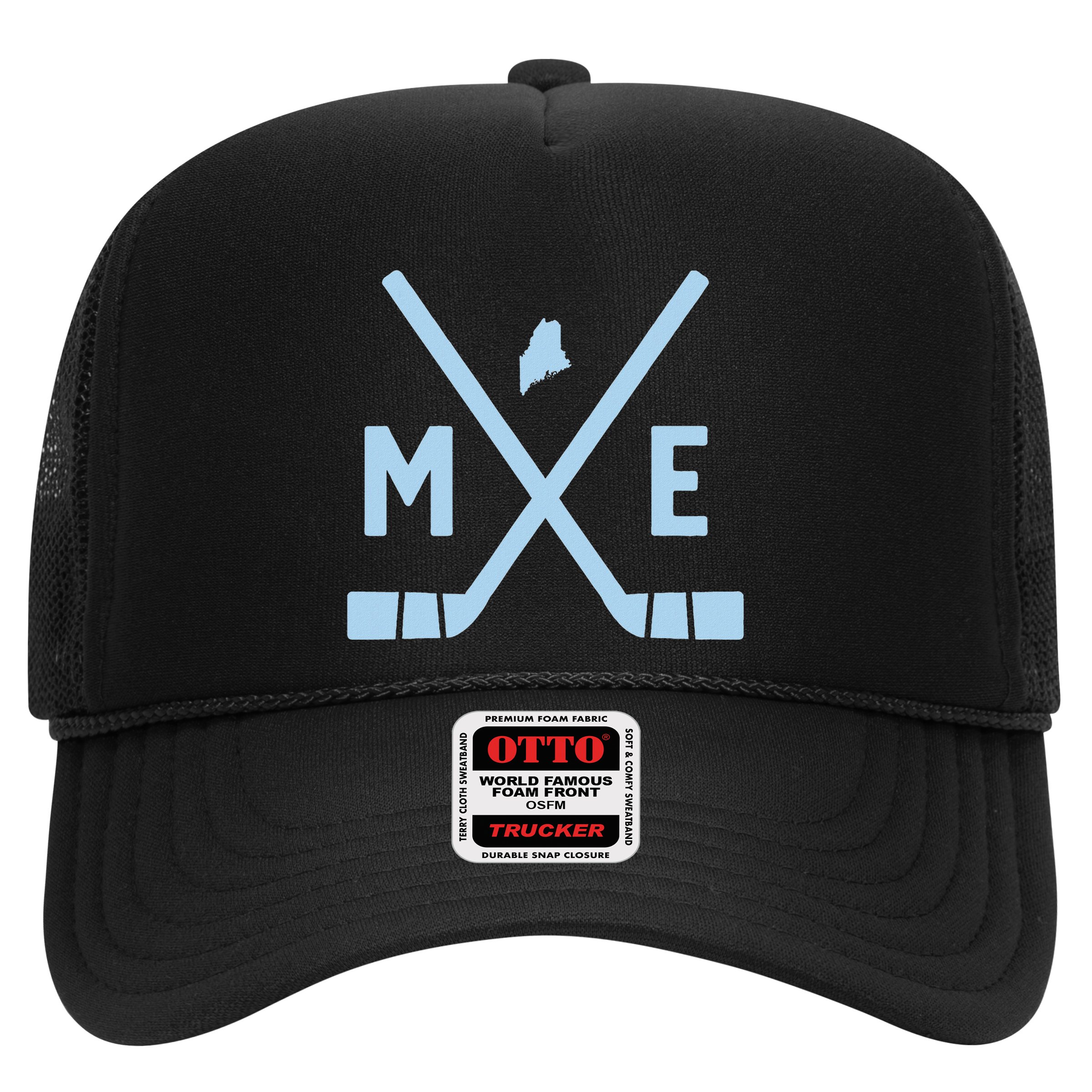 Vintage Maine Ice Hockey Sticks State Outline Hat