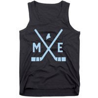 Vintage Maine Ice Hockey Sticks State Outline Tank Top