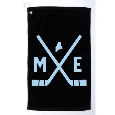 Vintage Maine Ice Hockey Sticks State Outline Golf Towel