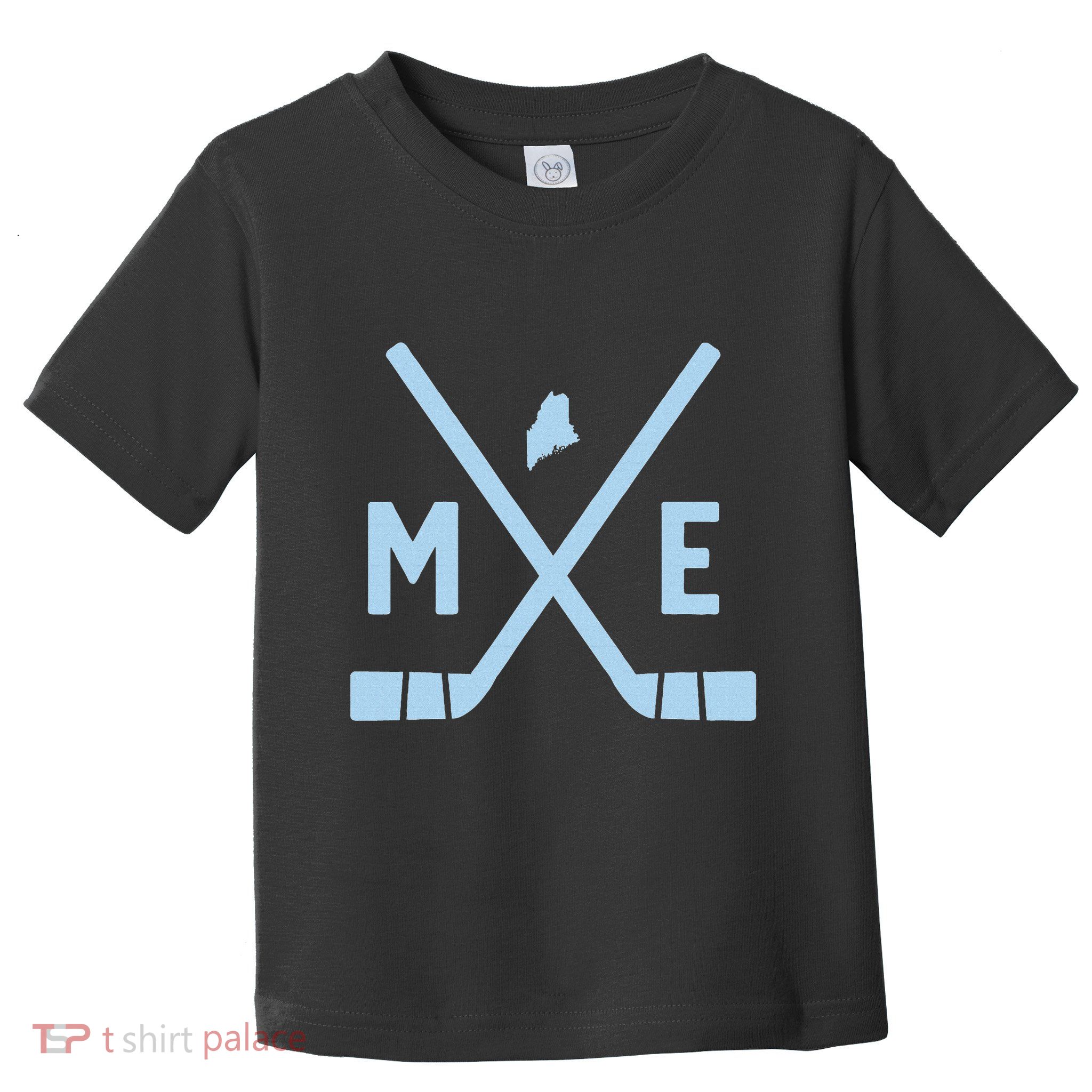 Vintage Maine Ice Hockey Sticks State Outline Toddler T-Shirt