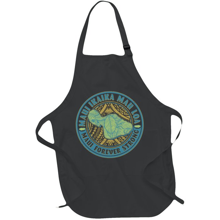 Vintage Maui Ikaika Mau Loa Maui Forever Strong Emblem Apron