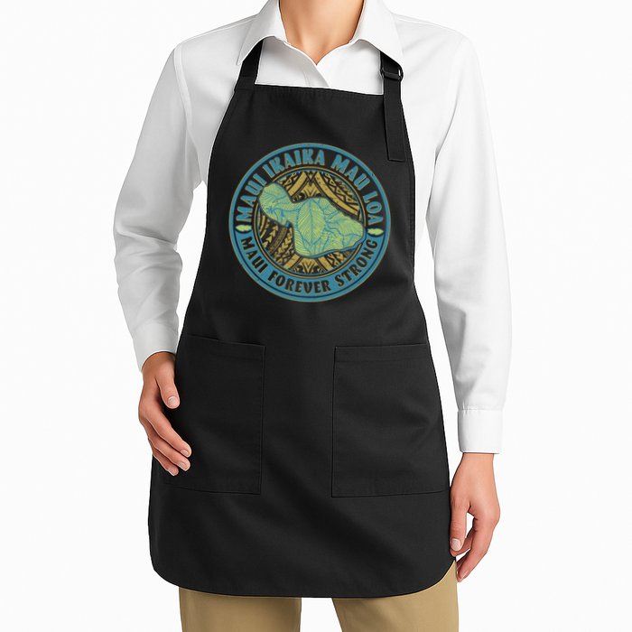 Vintage Maui Ikaika Mau Loa Maui Forever Strong Emblem Apron