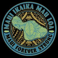 Vintage Maui Ikaika Mau Loa Maui Forever Strong Emblem Apron