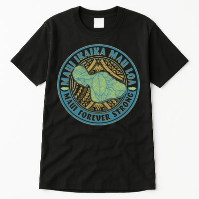Vintage Maui Ikaika Mau Loa Maui Forever Strong Emblem Tall T-Shirt