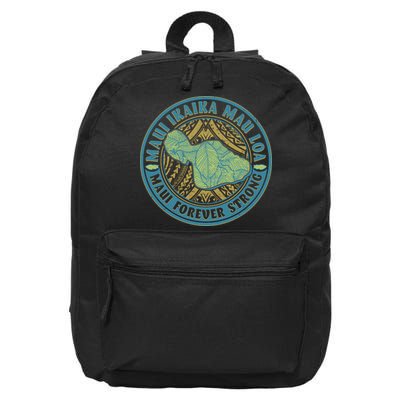 Vintage Maui Ikaika Mau Loa Maui Forever Strong Emblem 16 in Basic Backpack