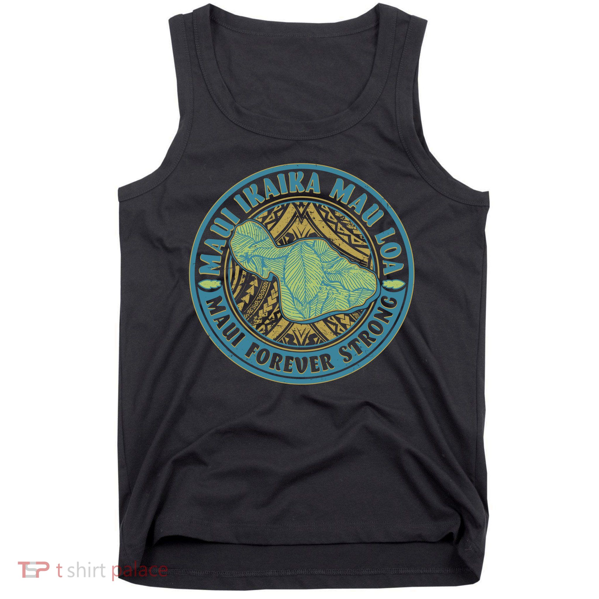Vintage Maui Ikaika Mau Loa Maui Forever Strong Emblem Tank Top