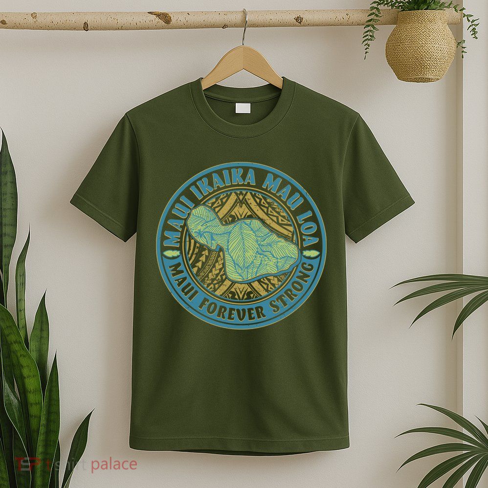 Vintage Maui Ikaika Mau Loa Maui Forever Strong Emblem T-Shirt