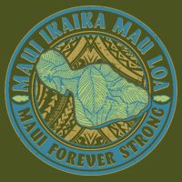 Vintage Maui Ikaika Mau Loa Maui Forever Strong Emblem Backpack
