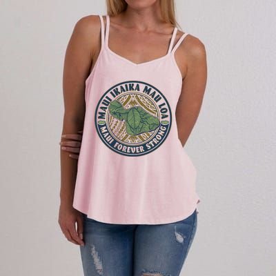 Vintage Maui Ikaika Mau Loa Maui Forever Strong Emblem Women's Strappy Tank