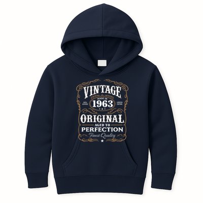 Vintage Made In 1963 55th Birthday Present Gift Kids Hoodie