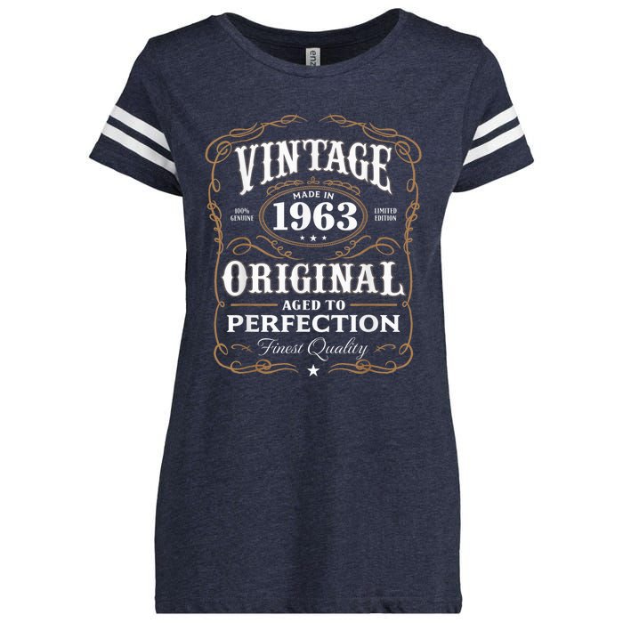 Vintage Made In 1963 55th Birthday Present Gift Enza Ladies Jersey Football T-Shirt