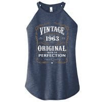 Vintage Made In 1963 55th Birthday Present Gift Women's Perfect Tri Rocker Tank