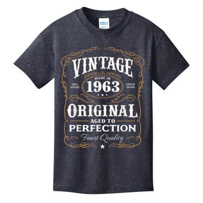 Vintage Made In 1963 55th Birthday Present Gift Kids T-Shirt