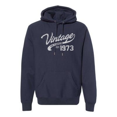 Vintage Made In 1973 45th Birthday Present Gift Premium Hoodie