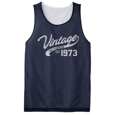 Vintage Made In 1973 45th Birthday Present Gift Mesh Reversible Basketball Jersey Tank