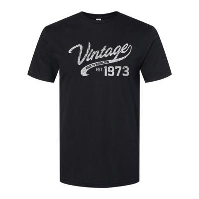 Vintage Made In 1973 45th Birthday Present Gift Softstyle CVC T-Shirt