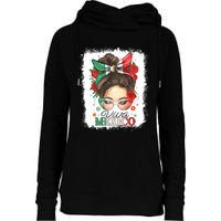 Viva Mexico Independence Day Womens Funnel Neck Pullover Hood