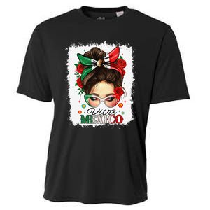 Viva Mexico Independence Day Women Girl Mexican Flag Gift Cooling Performance Crew T-Shirt