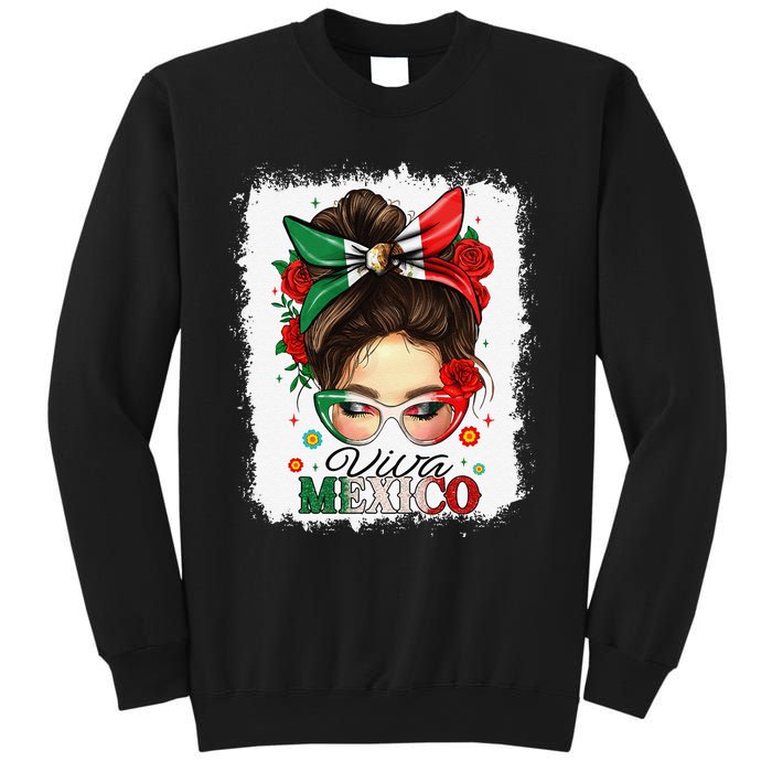 Viva Mexico Independence Day Women Girl Mexican Flag Gift Sweatshirt