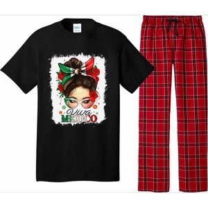 Viva Mexico Independence Day Women Girl Mexican Flag Gift Pajama Set