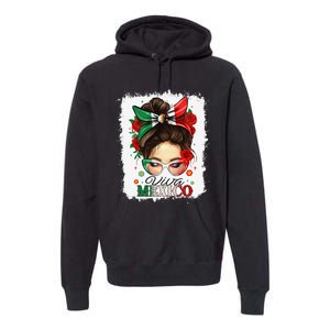 Viva Mexico Independence Day Women Girl Mexican Flag Gift Premium Hoodie