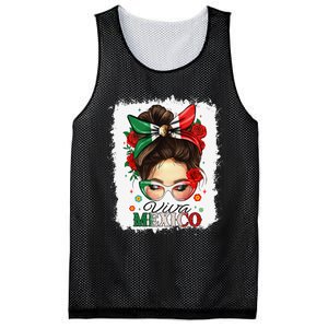 Viva Mexico Independence Day Women Girl Mexican Flag Gift Mesh Reversible Basketball Jersey Tank