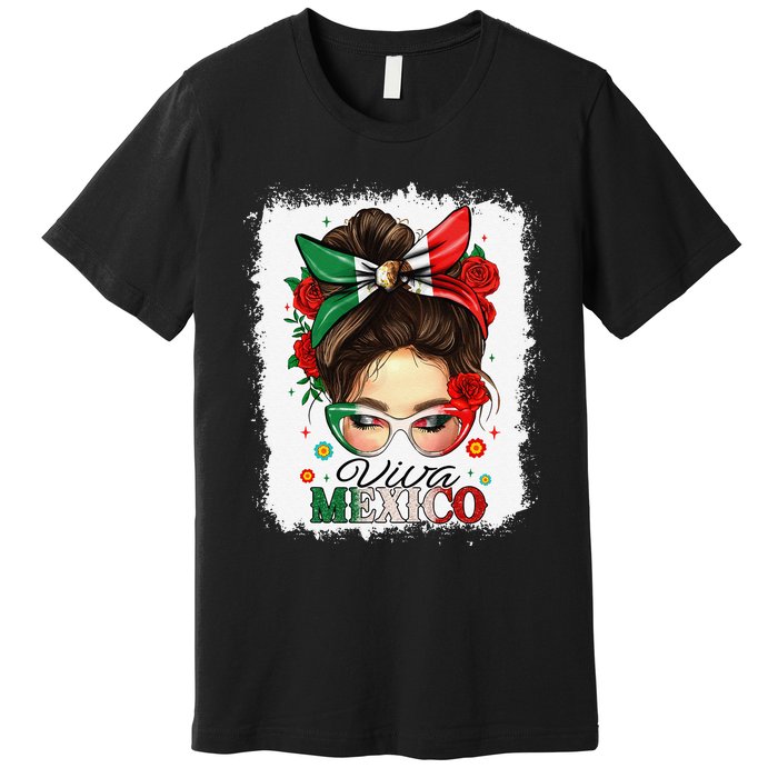 Viva Mexico Independence Day Women Girl Mexican Flag Gift Premium T-Shirt