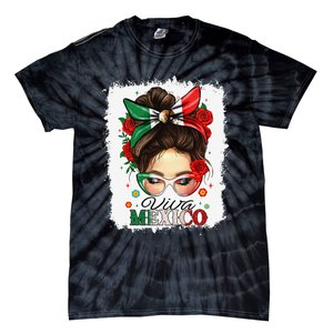 Viva Mexico Independence Day Women Girl Mexican Flag Gift Tie-Dye T-Shirt