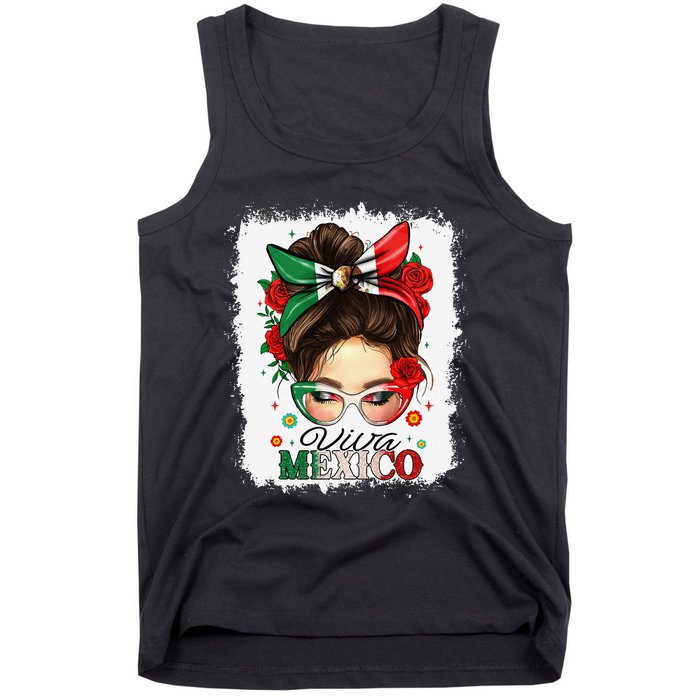 Viva Mexico Independence Day Women Girl Mexican Flag Gift Tank Top