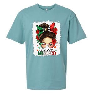 Viva Mexico Independence Day Women Girl Mexican Flag Gift Sueded Cloud Jersey T-Shirt