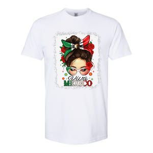 Viva Mexico Independence Day Women Girl Mexican Flag Gift Softstyle CVC T-Shirt