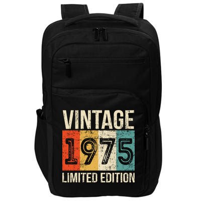 Vintage Made In 1975 Birthday Impact Tech Backpack