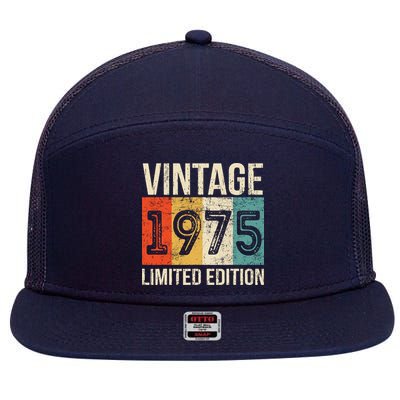 Vintage Made In 1975 Birthday 7 Panel Mesh Trucker Snapback Hat
