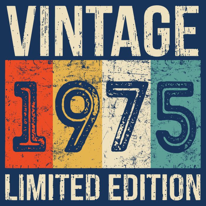 Vintage Made In 1975 Birthday T-Shirt