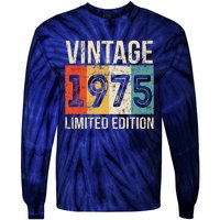 Vintage Made In 1975 Birthday Tie-Dye Long Sleeve Shirt