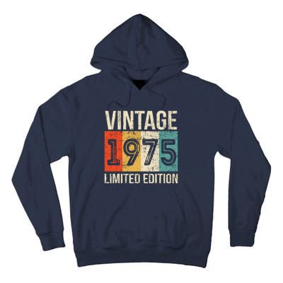 Vintage Made In 1975 Birthday Tall Hoodie