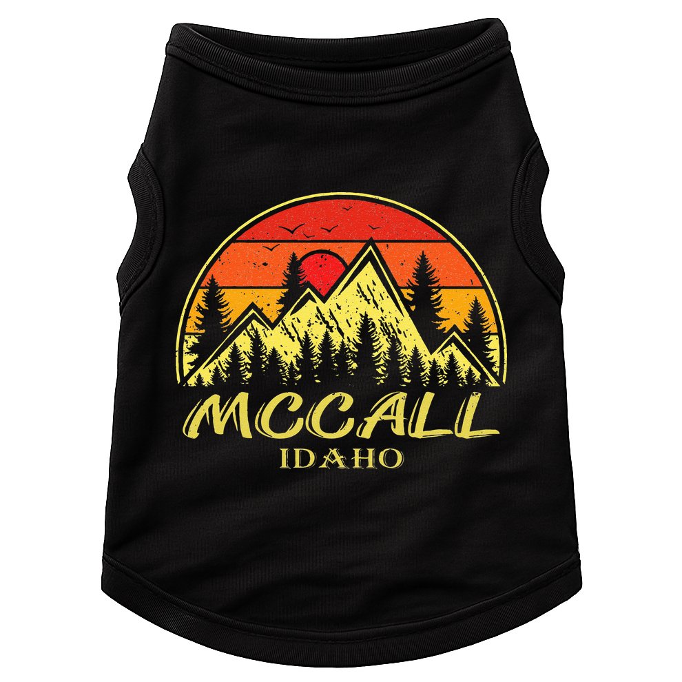 Vintage Mccall Idaho ID Mountains Hike Hiking Souvenir Doggie Tank