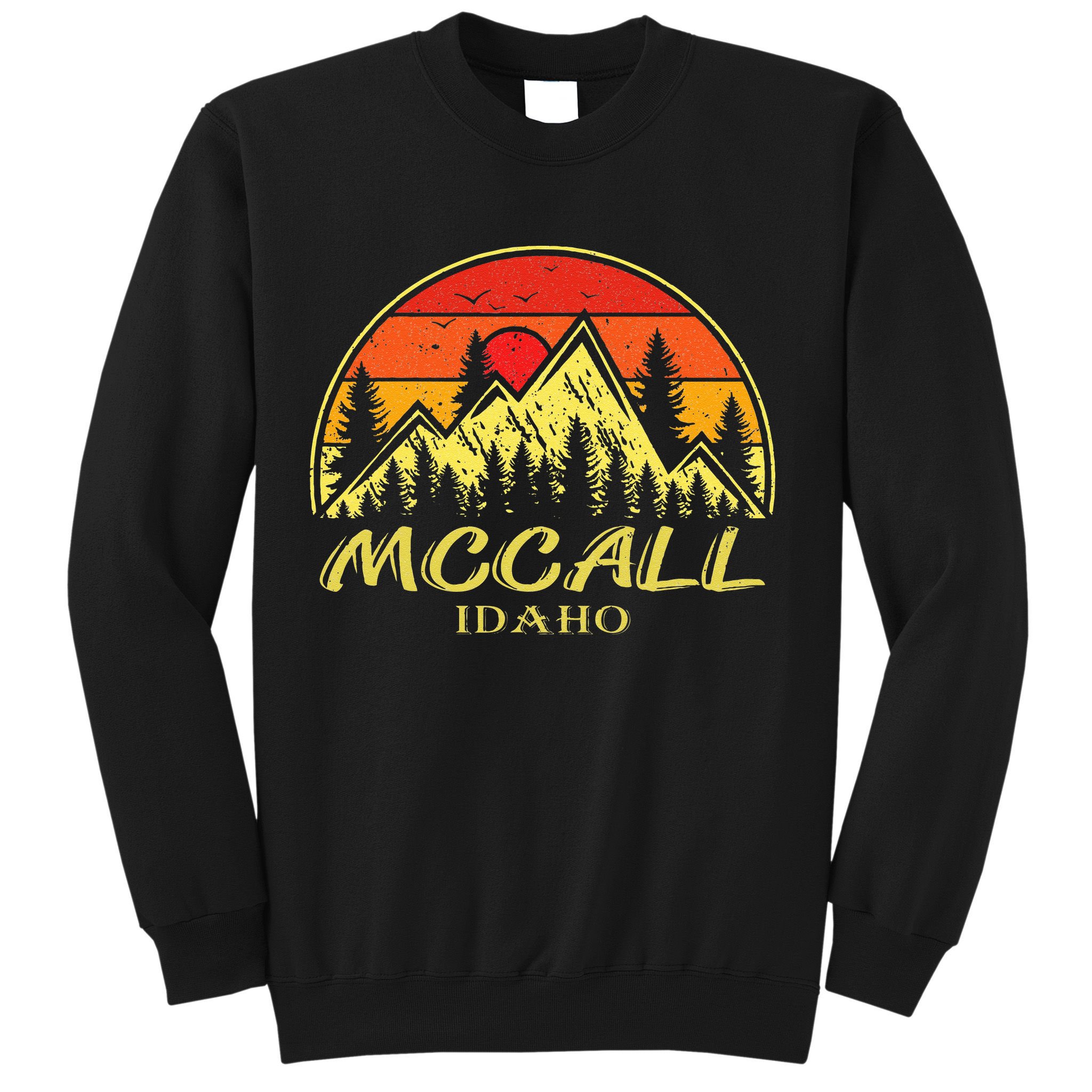 Vintage Mccall Idaho ID Mountains Hike Hiking Souvenir Sweatshirt
