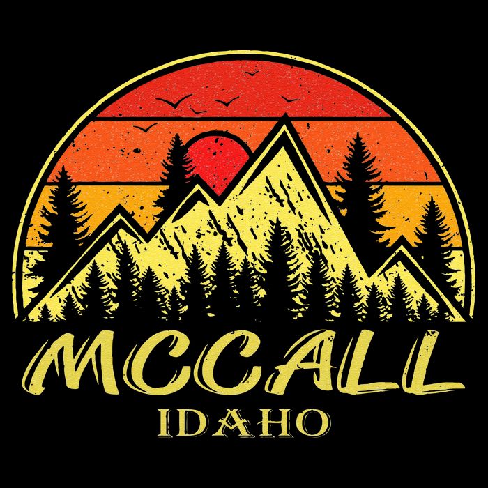 Vintage Mccall Idaho ID Mountains Hike Hiking Souvenir Sweatshirt