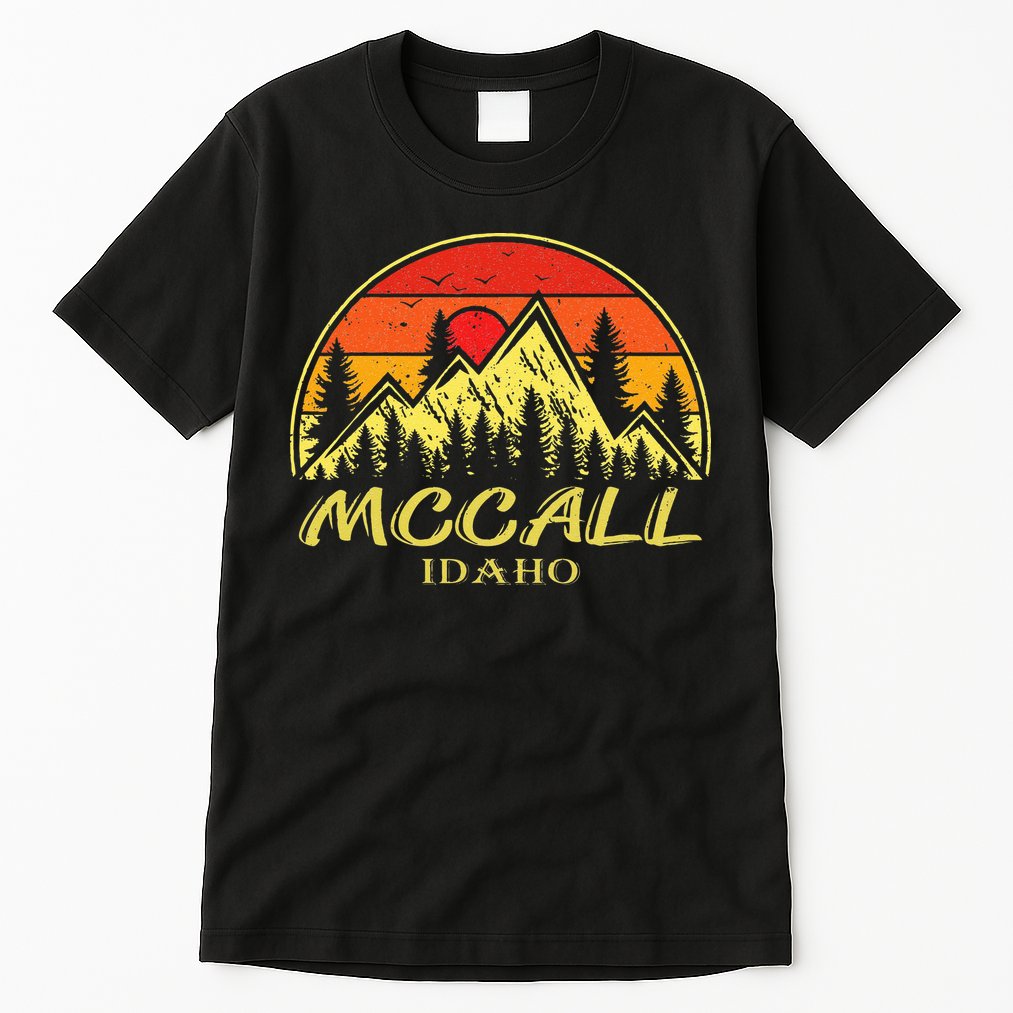 Vintage Mccall Idaho ID Mountains Hike Hiking Souvenir Tall T-Shirt