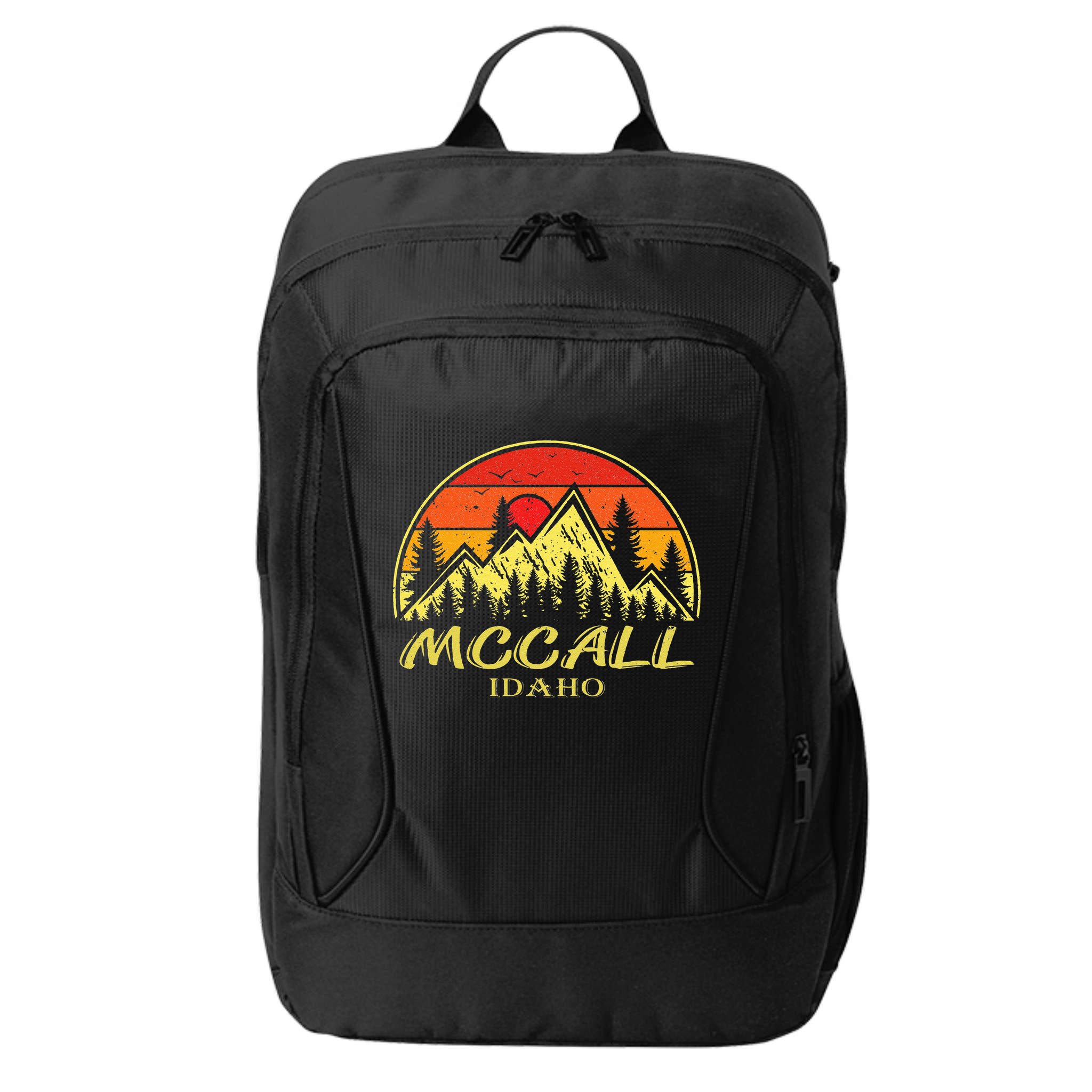 Vintage Mccall Idaho ID Mountains Hike Hiking Souvenir City Backpack