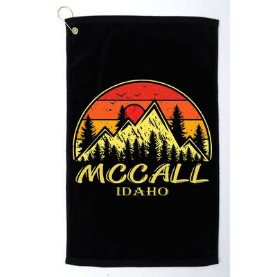 Vintage Mccall Idaho ID Mountains Hike Hiking Souvenir Golf Towel