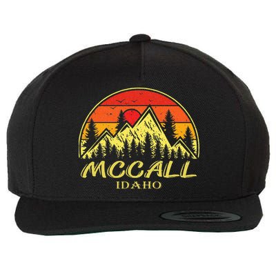 Vintage Mccall Idaho ID Mountains Hike Hiking Souvenir Wool Snapback Cap