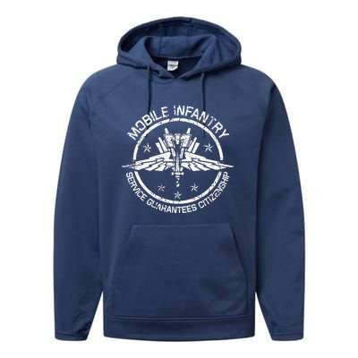 Vintage Mobile Infantry Crest Performance Fleece Hoodie