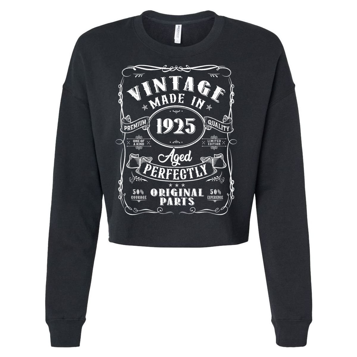 Vintage Made In 1925 One Of A Kind Limited Edition Aged Perfectly Original Parts Cropped Pullover Crew